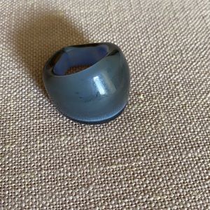 Blue glass ring